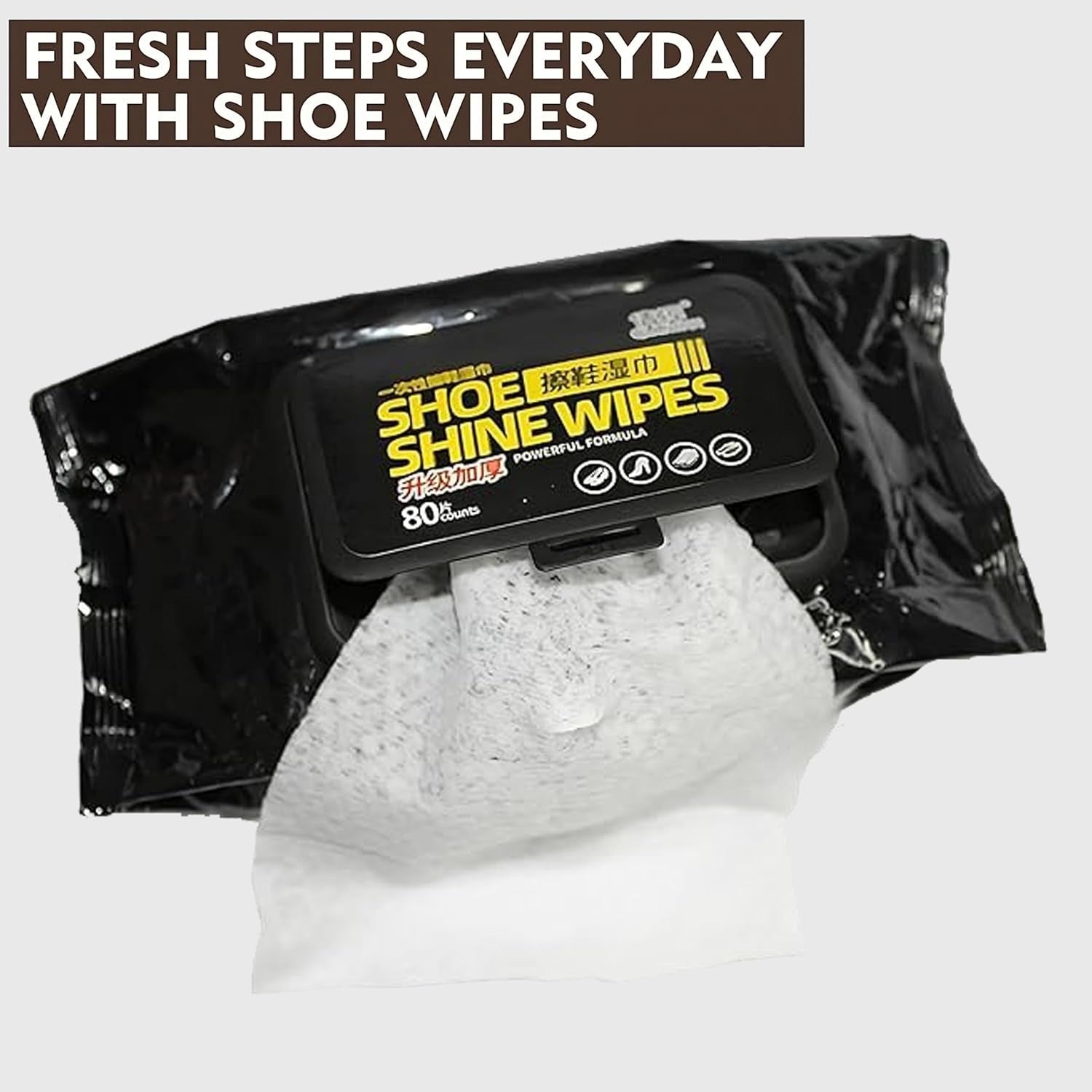 Instant Shoe Cleaning Wipes – 80 Count